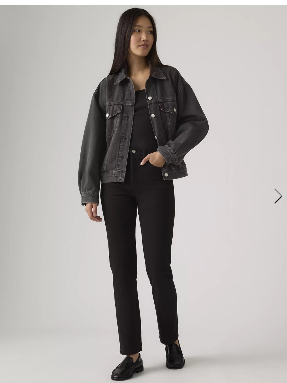 Levi’s Wedgie Straight, high waisted button fly, black sprout, NWOT, 28x30